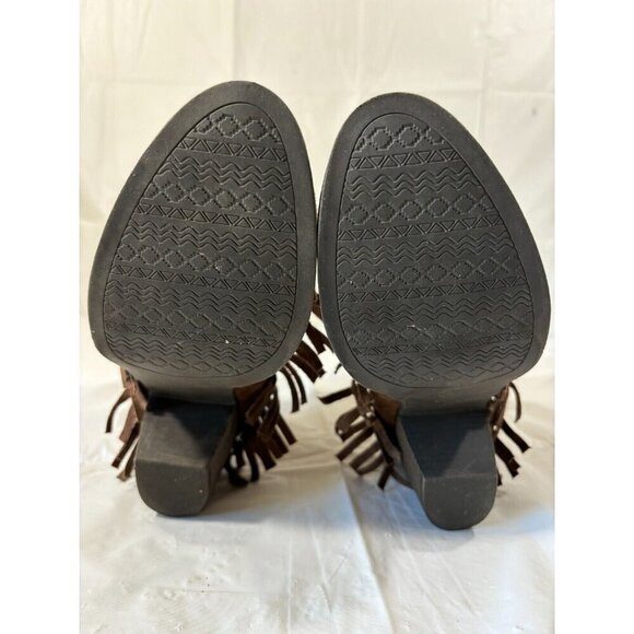 JellyPop Rugby Bootie Brown Faux Leather Size 6 M - Picture 6 of 9